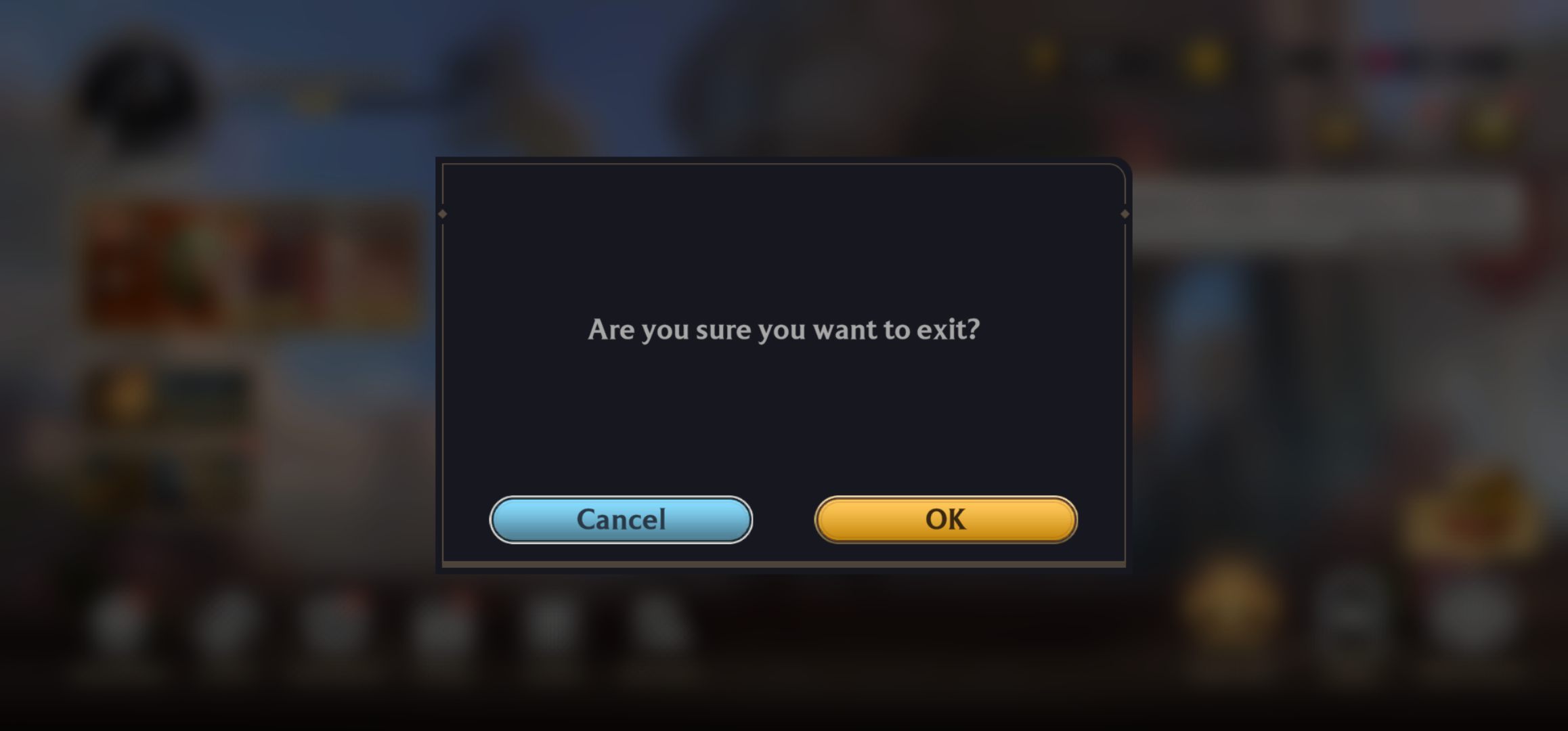 Before — exit screen with no return timeline or goal