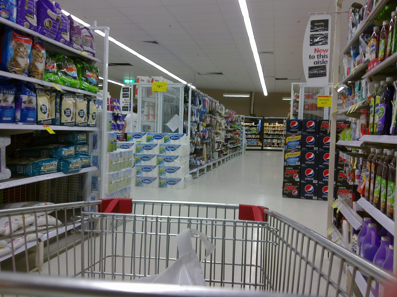 Coles supermarket aisle