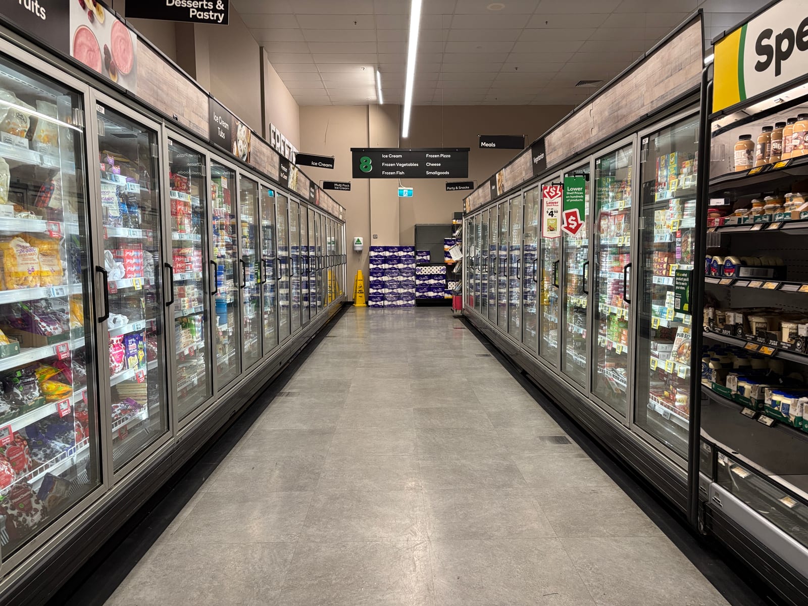 Woolworths supermarket aisle